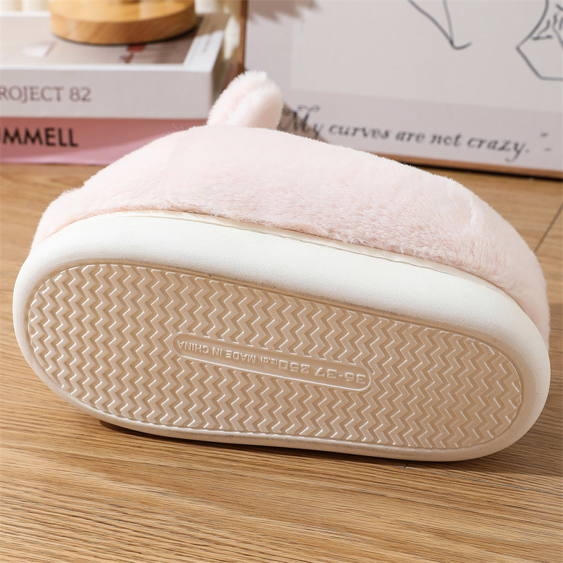 Cartoon rabbit all-inclusive cotton slippers women's wholesale cute winter indoor non-slip cotton-filled plush cotton shoes winter