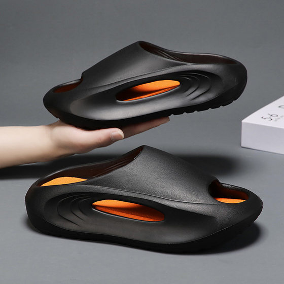 Slippers Men's Summer Outdoor Wear Trendy Sports Sandals and Slippers Thick Sole Dung Feeling Outdoor Casual Internet Celebrity Sandals Men's Beach