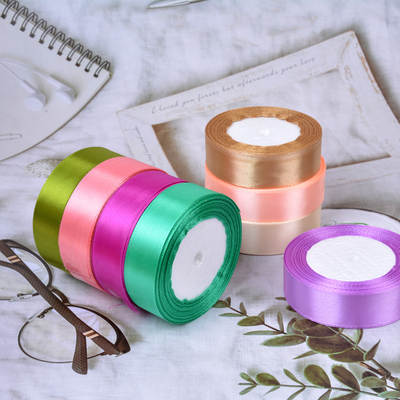 Factory supply 2.5cm polyester ribbon handmade hair accessories gift box cake box baking packaging ribbon wholesale