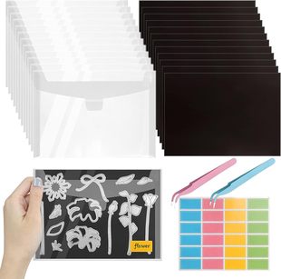 Transparent Storage Bag Rubber Soft Magnetic Sheet Cutting Mold Template Stamp Storage Bag DIY Scrapbook