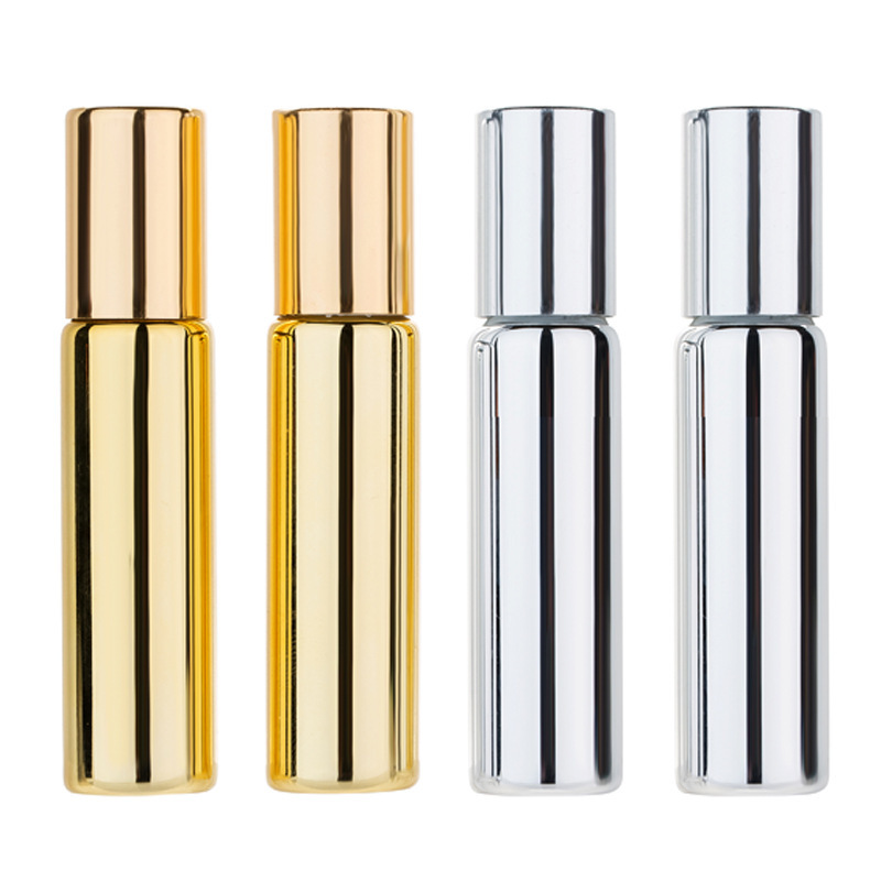510ML Electroplated Walking Bead Bottle Essential Oil Glass Sub-Bottle Eye Essence Coated Bead Bottle Travel Sample Bottle