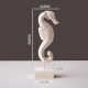 Wood-colored seahorse ornaments