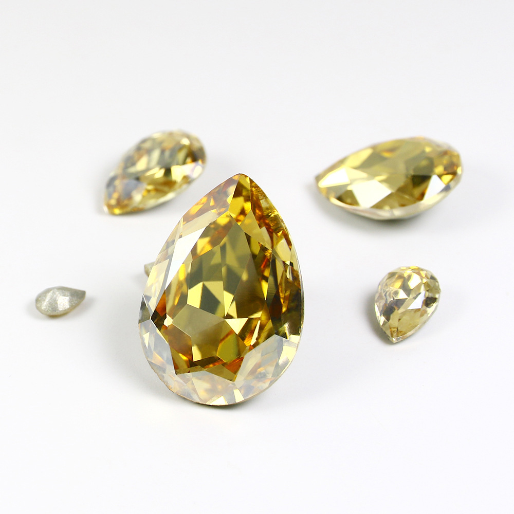 Dongzhou Crystal K9 pointed bottom drill DIY jewelry accessories 30*20mm large water drop glass drill factory wholesale