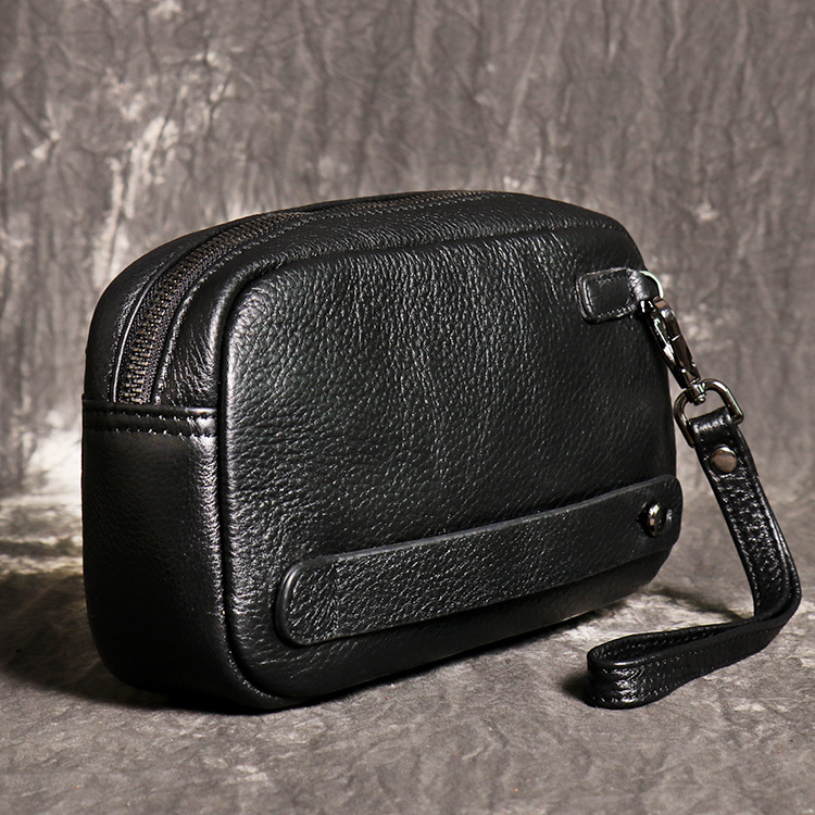 Cross-border delivery New simple men's leather clutch Women's cowhide large capacity mobile phone bag multi-card long wallet