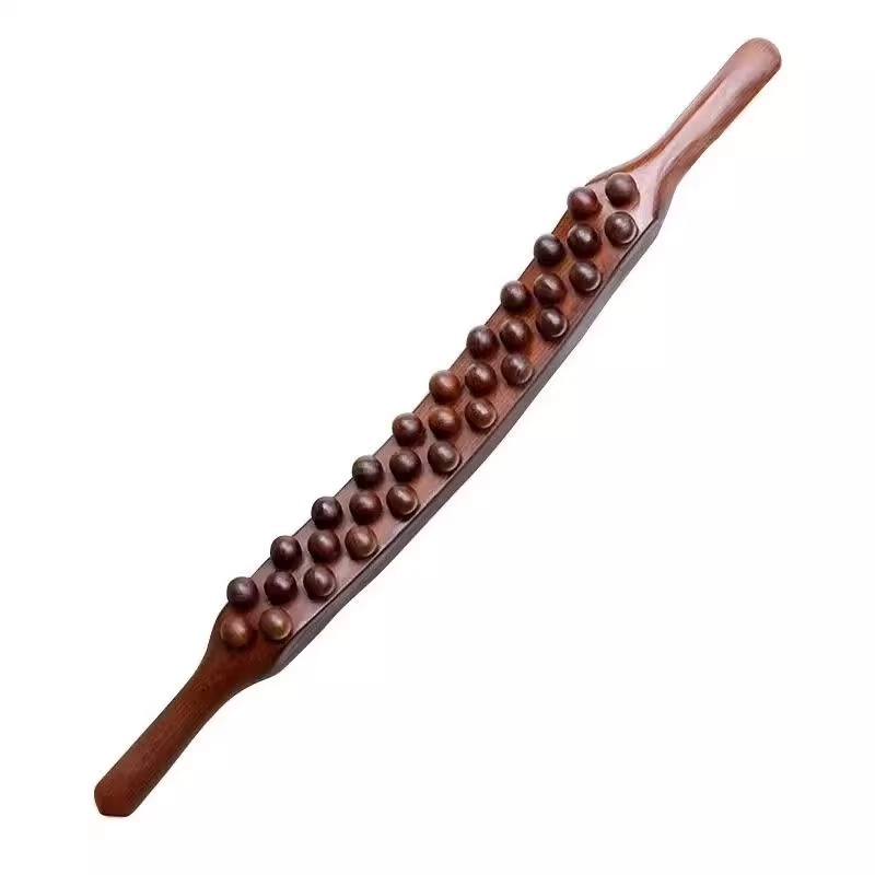 Rolling tendon stick 35 beads massage scraping stick rolling meridian stick whole body dredging and kneading abdomen rolling tendon stick pushing back wholesale