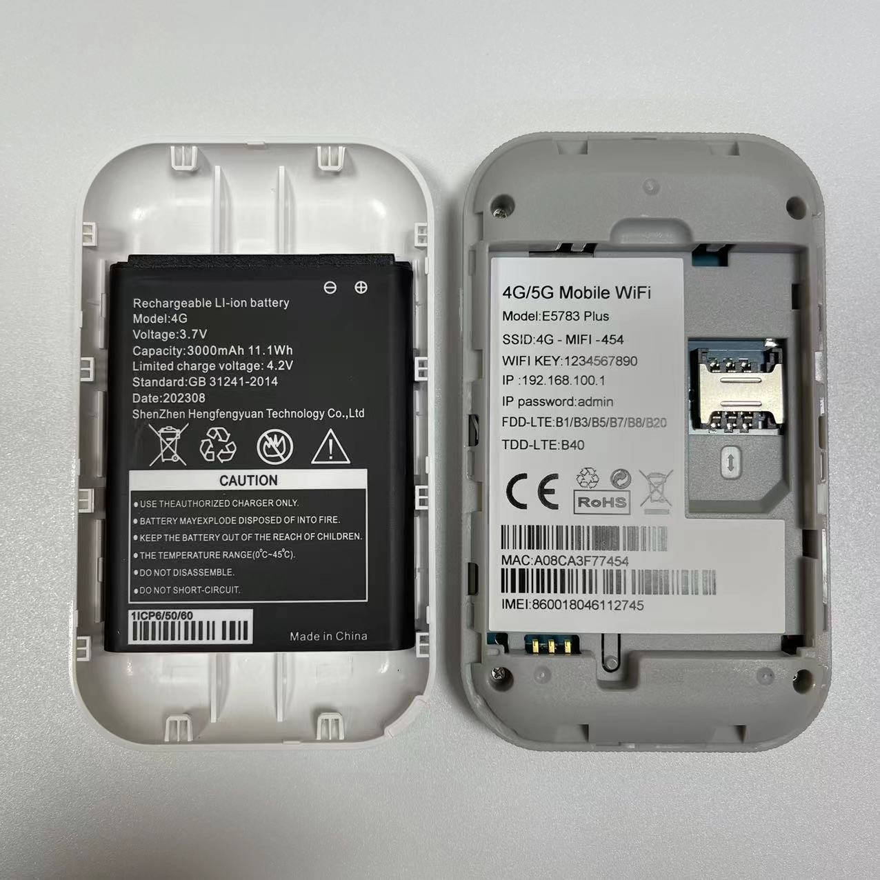 E5783 Plus 4G LTE wireless Router WIFI Router 3000mAh battery with LCD screen