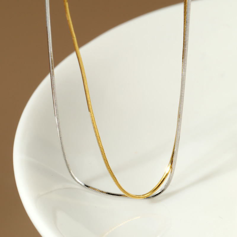 【Silver Jewelry for Girls】925 sterling silver snake bone chain. Full of Italian ins style and super high-class feeling! 