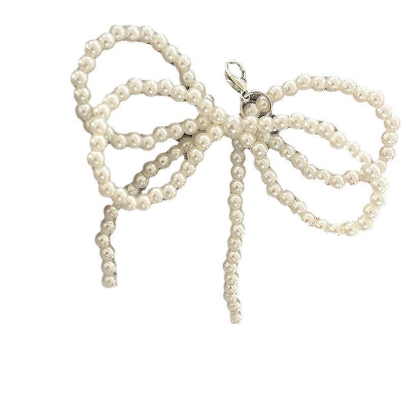 Südkorea Perl Schongschnalle Schleifenanhänger Perlschnouer Schongaccessoiren Schongblummenschnalle Turnschong Dekorativ Hoeraccessoiren fir Fraen_voghion.com