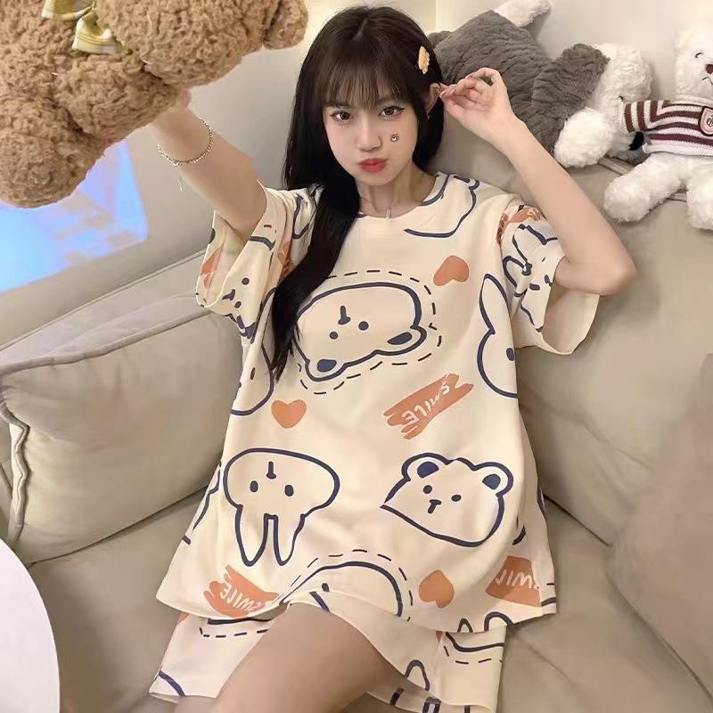 Striped Pajamas Women's Summer Short-sleeved Shorts Thin Small Fresh Cute Little Women's Home Clothes Two-piece Suit