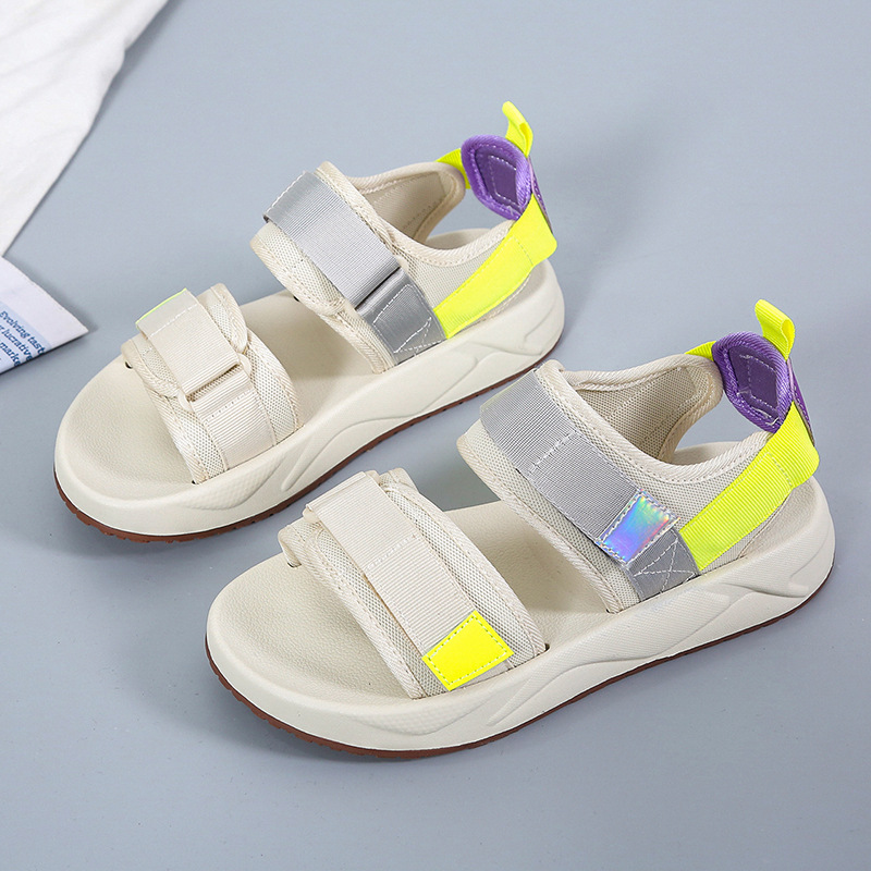 2023 cross-border summer new platform sports clunky sandals women's trendy all-match casual flat factory wholesale