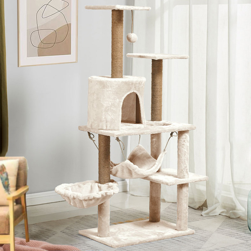 A generation of cat climbing rack cat tree integrated cat nest cat rack cat tower comfortable cat hammock four seasons universal