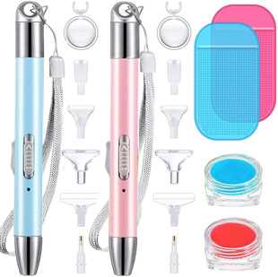 Diamond painting kit luminous point drill pen set USB lighting Diamond brush double light diamond point drill pen