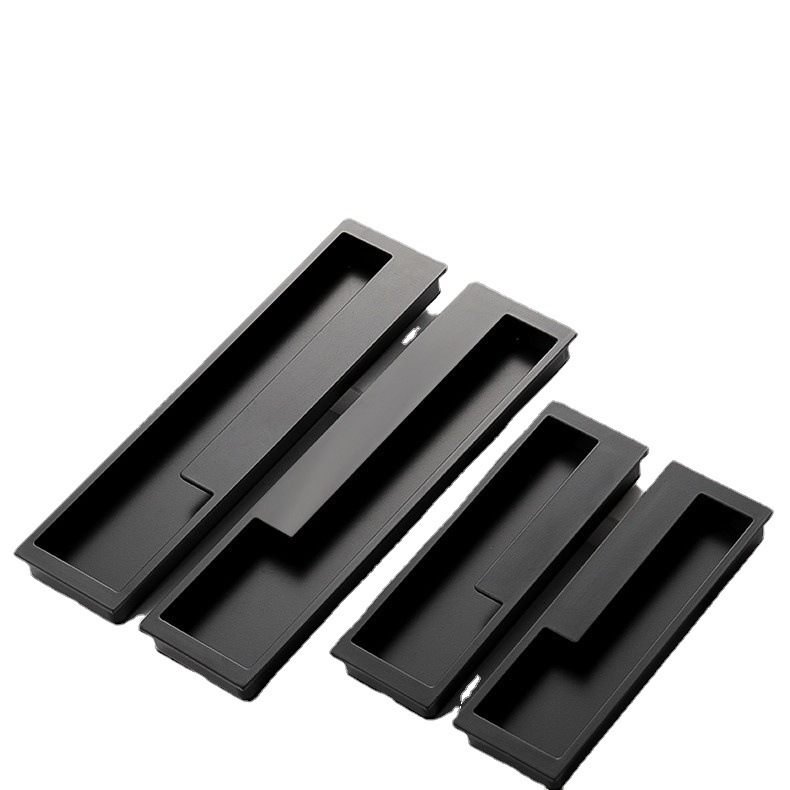 Modern minimalist embedded aluminum alloy wardrobe cabinet door handle/bedroom wardrobe anti-collision embedded small pull