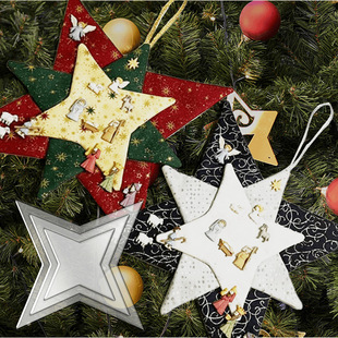 Cross-border New Christmas Patchwork Star Template Set Christmas Patchwork Star Template