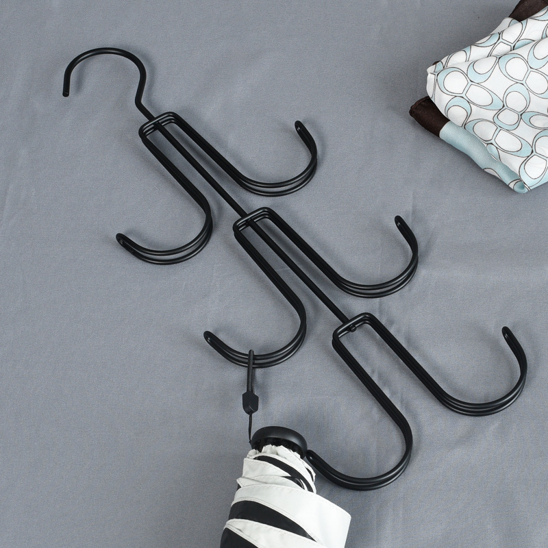 Multifunctional Wrought Iron Bag Hanger Belt Silk Scarf Hook Space-saving Household Cloakroom Storage Scarf Belt Rack
