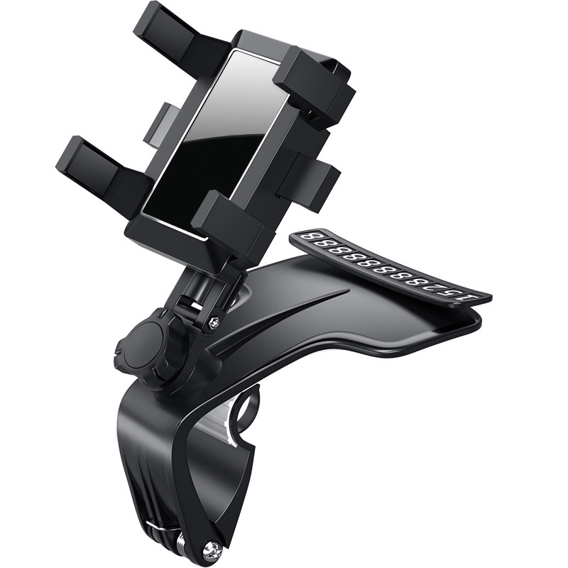 2022 new car mobile phone bracket instrument desk clip car navigation bracket driving platform rearview mirror with parking sign