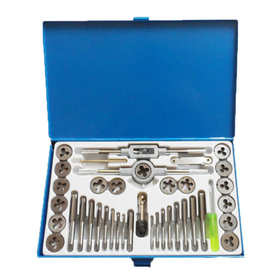 40 pieces manual thread tapping tap die suit wrench twisted alloy steel hinge machine hand round die set