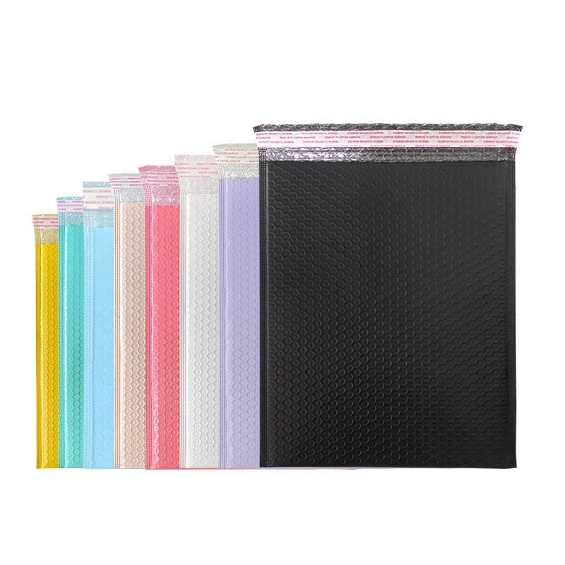 Color co-extruded film packaging material bubble bag self-adhesive waterproof packaging foam express bag large quantity full box