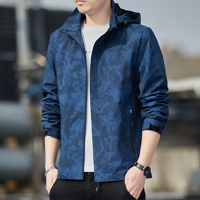 Hooded Jacket Men's 2024 Autumn and Winter New Casual Windproof Rustic Clothes Men's Young and Middle-aged Men's Autumn Jacket Men's Trendy