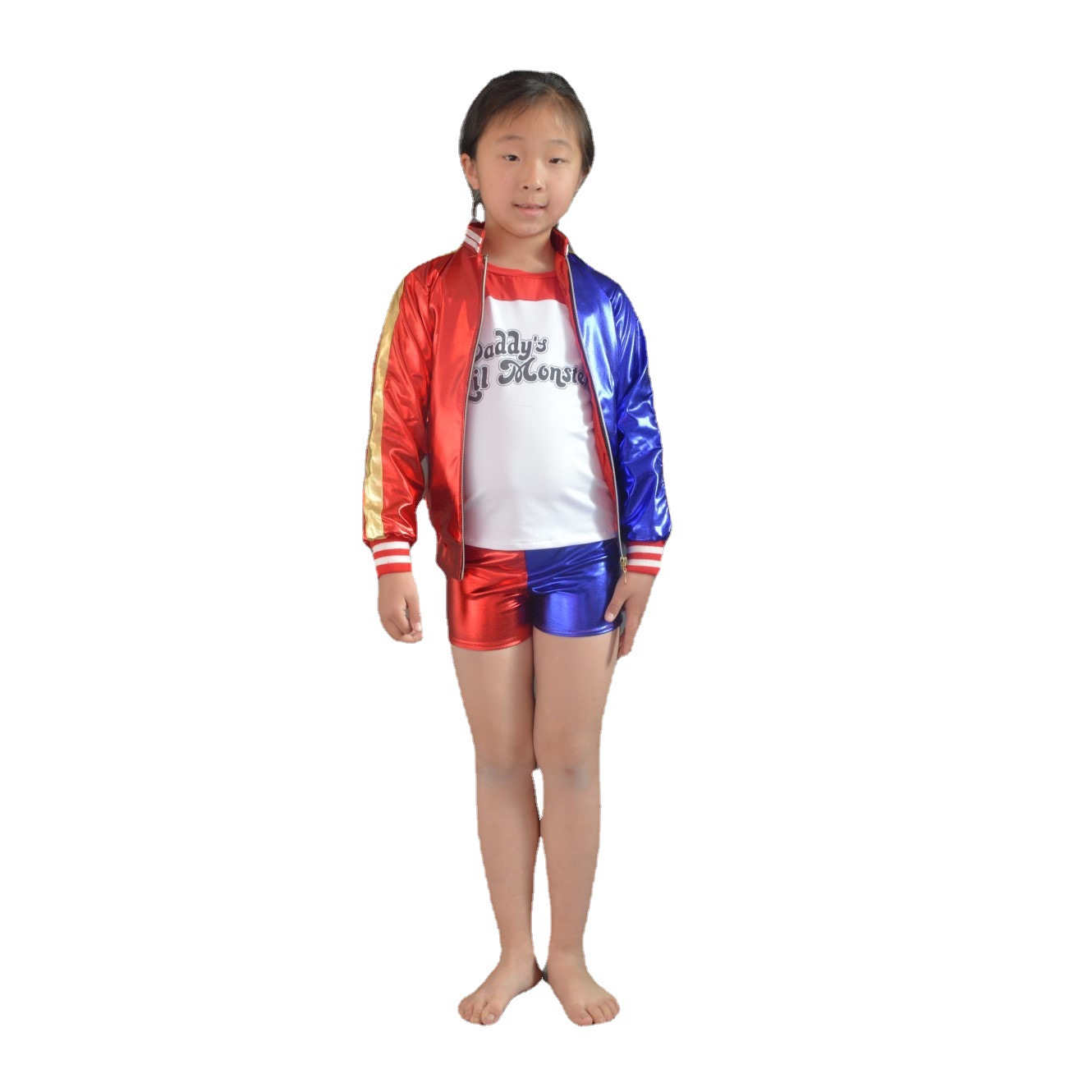 Halloween Suicide Squad Costume Haley Quinn Clown Female Performance Table Adult Children Costume