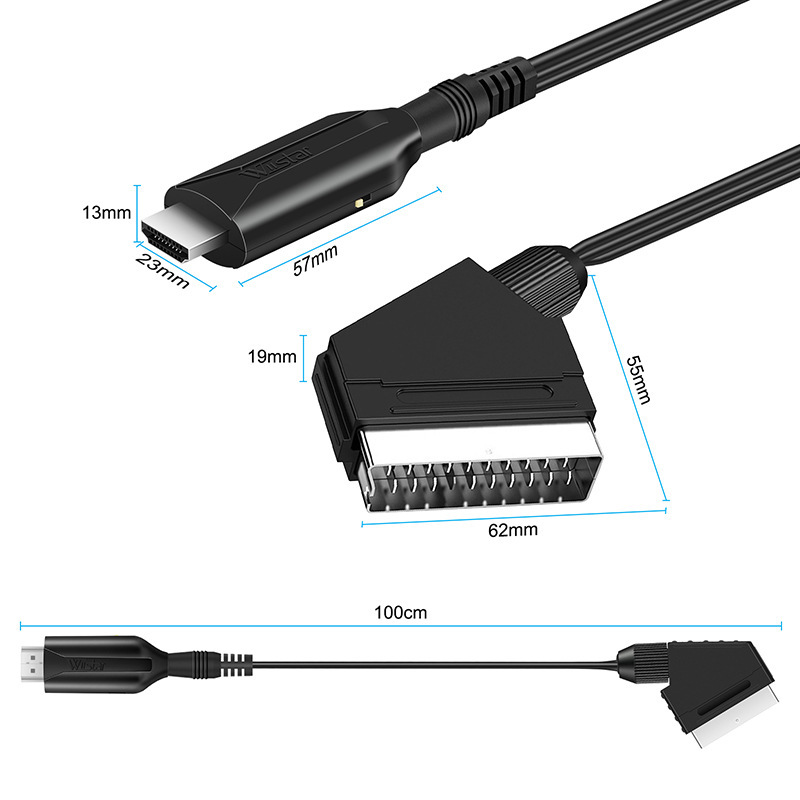 2022 新スタイル HDMI に Scart ケーブルストレート接続便利な変換ケーブルデジタルコンピュータ/コンバータ/スイッチ/コンバータ|undefined