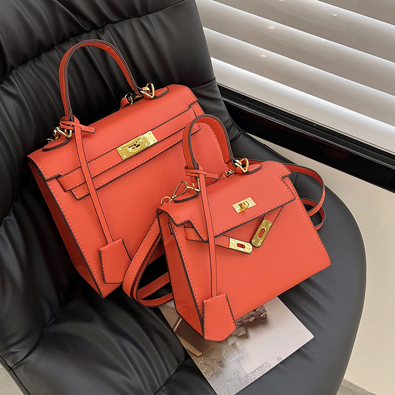 跨境外貿包包女包2024新款時尚女士手提包單肩斜挎凱莉包hand bag