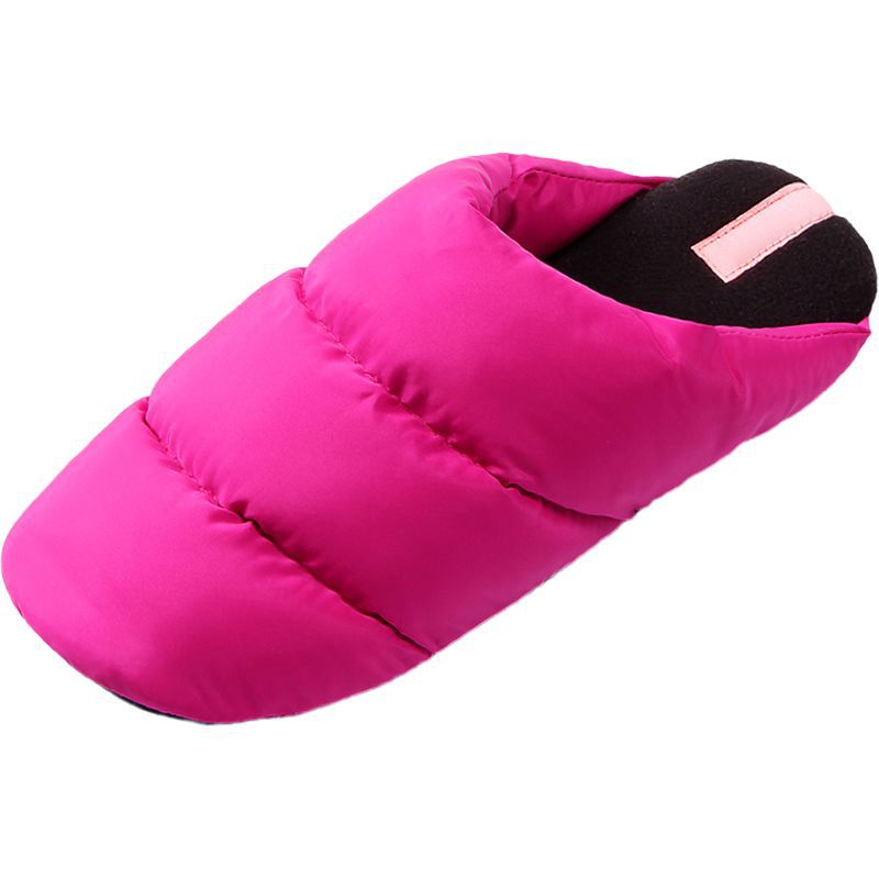 Down Cotton Shoes Women's Autumn and Winter Quiet Soft Bottom Home and Household Couple's Wooden Floor Silent Warm Slippers for Men