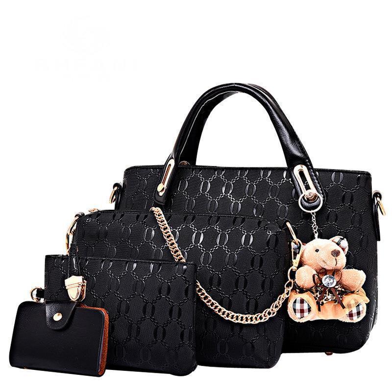 2021 autumn and winter new handbag bear four-piece crossbody women's bag fashion ladies bag wholesale