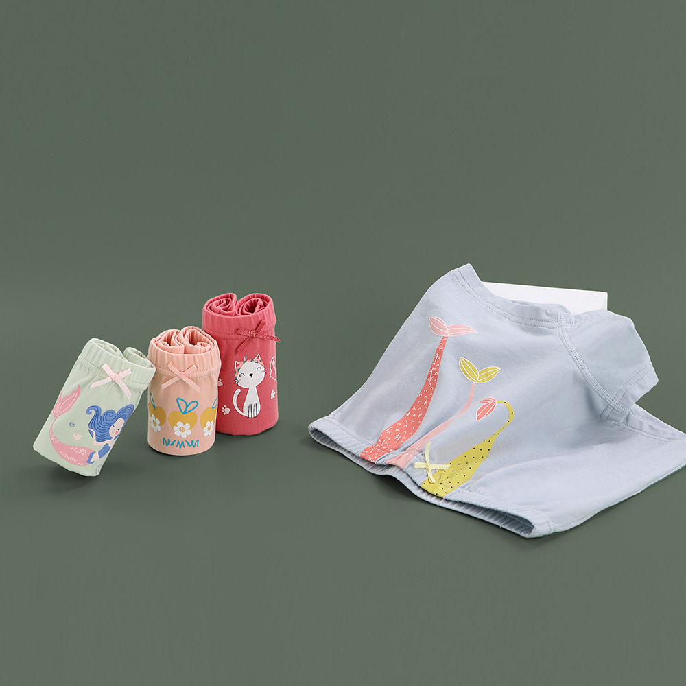 Cartoon cotton children's underwear summer thin boxer antibacterial little girl baby big children girls shorts wholesale
