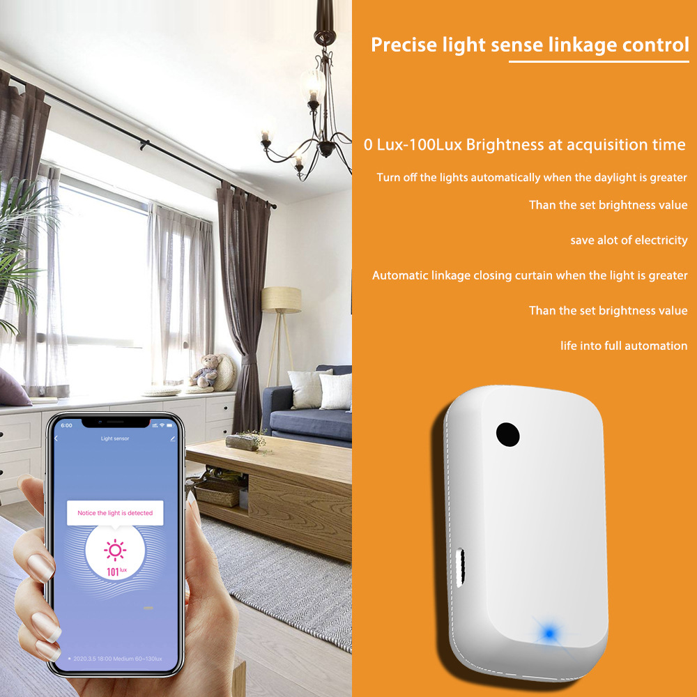 Graffiti smart home wifi light sensor home linkage smart zigbee brightness light detector