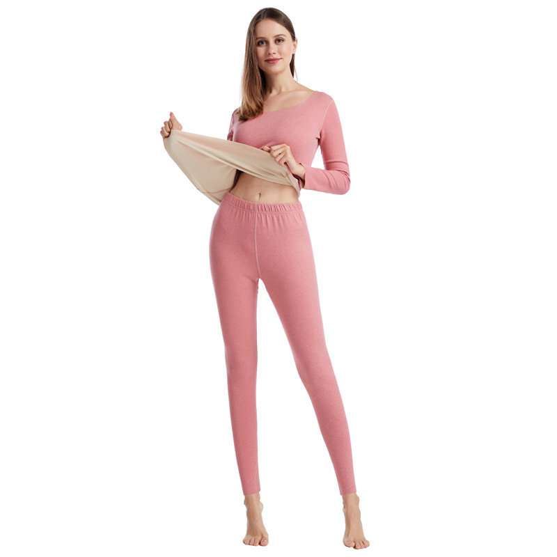 Thermal underwear suit women's 2021 autumn and winter New AB two-color sanding men's autumn clothes
