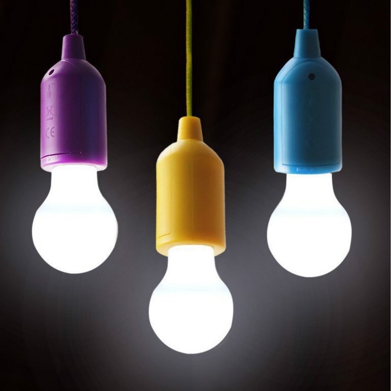 LED portable colorful drawstring lamp retro lighting tent camping camping cable bulb cable night light