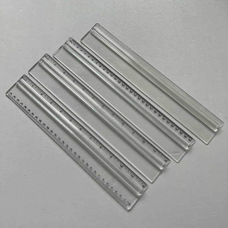In stock cross-border dedicated ruler with magnifying glass function 30cm magnifying glass ruler 12-inch magnifying glass ruler