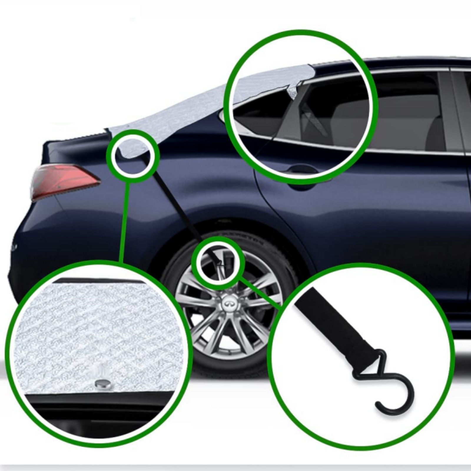 New car rear windshield cover 4-layer rear window car cover sun protection UV protection windproof snow privacy snow shield