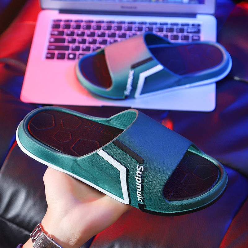Summer New Fashionable Student Korean Style Outwear High-end Boys Sandals and Slippers Household Thick Bottom Bath Super Soft Wear-resistant Style