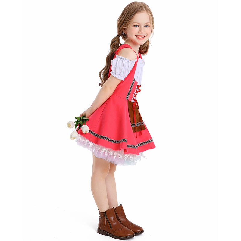 Halloween Costume Foreign Trade Source Amazon Germany Children's Beer Festival Performance Costume Multicolor Skirt