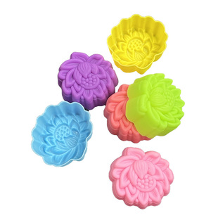 Lotus silicone cake mold 5cm Lotus cake Cup Lotus Candle aromatherapy mold drop glue handmade soap mold