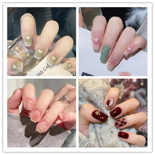 Nail piece finished product wholesale wear armor summer sweet cool series ins Wind wearable nail stickers nail piece detachable