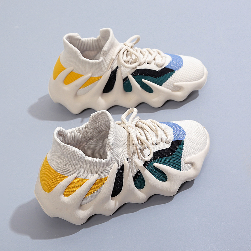 Women's Shoes 2023 Spring New Fly-woven Breathable Soft-soled Sports Casual Sock Shoes Odor-proof Coconut Shoes Octopus Shoes