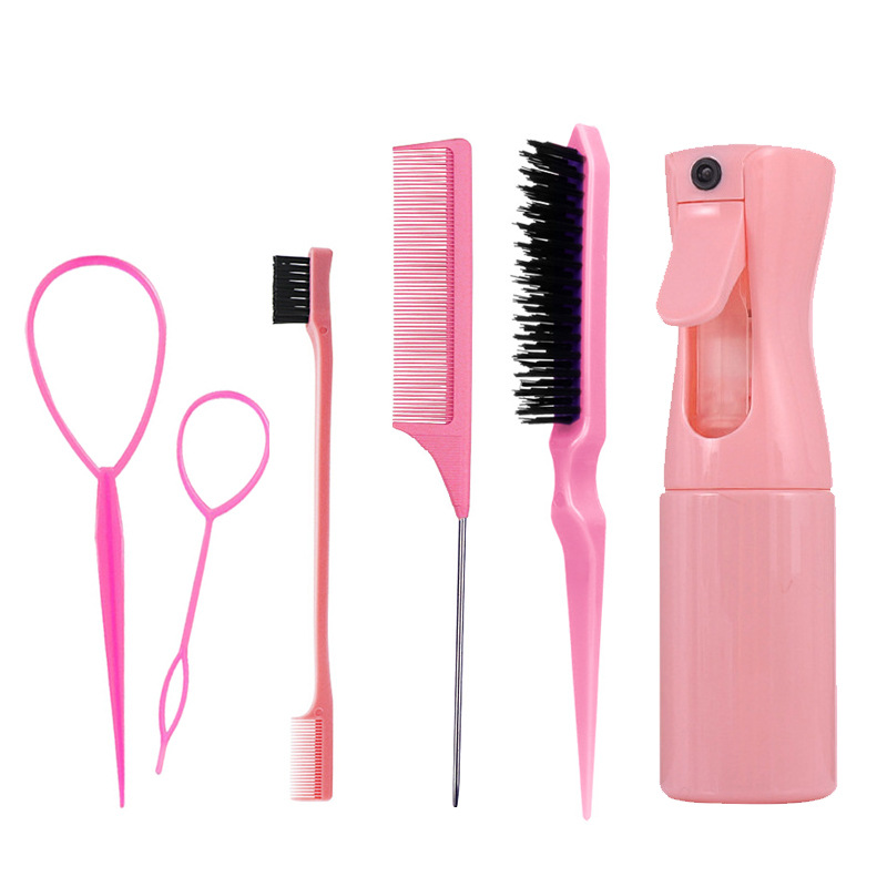 Cross-border wholesale hairdressing tool set hairline comb makeup comb high-pressure continuous spray watering can hair styling