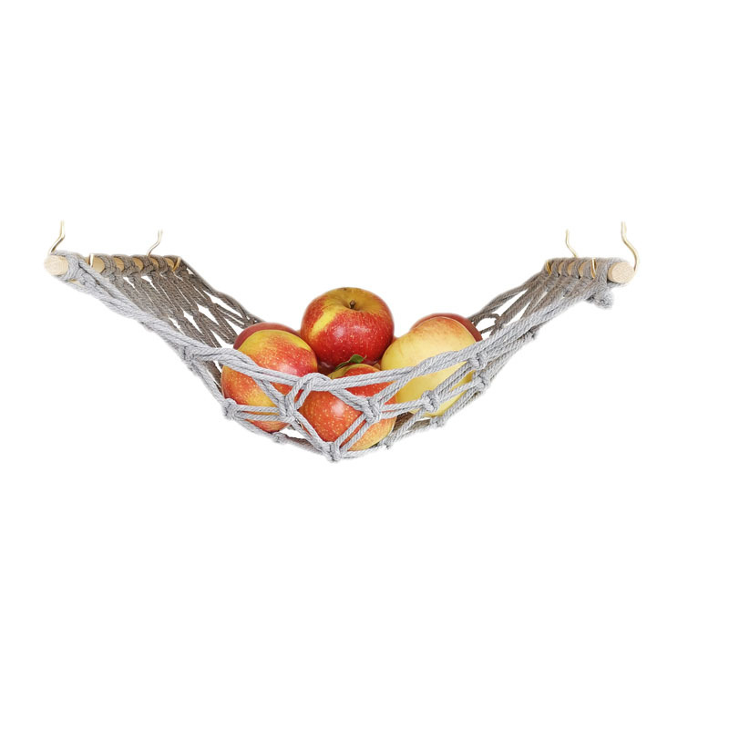 Kitchen supplies cotton rope woven fruit hammock Nordic style ins vegetable and fruit hanging basket vegetable net bag sundries storage bag