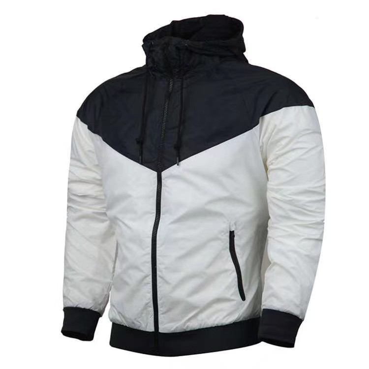 Foreign Trade Printed LOGO Outdoor Sports Men's Coat Spring and Autumn Windproof Hooded Jacket Men's Thin Windbreaker Men's Jacket