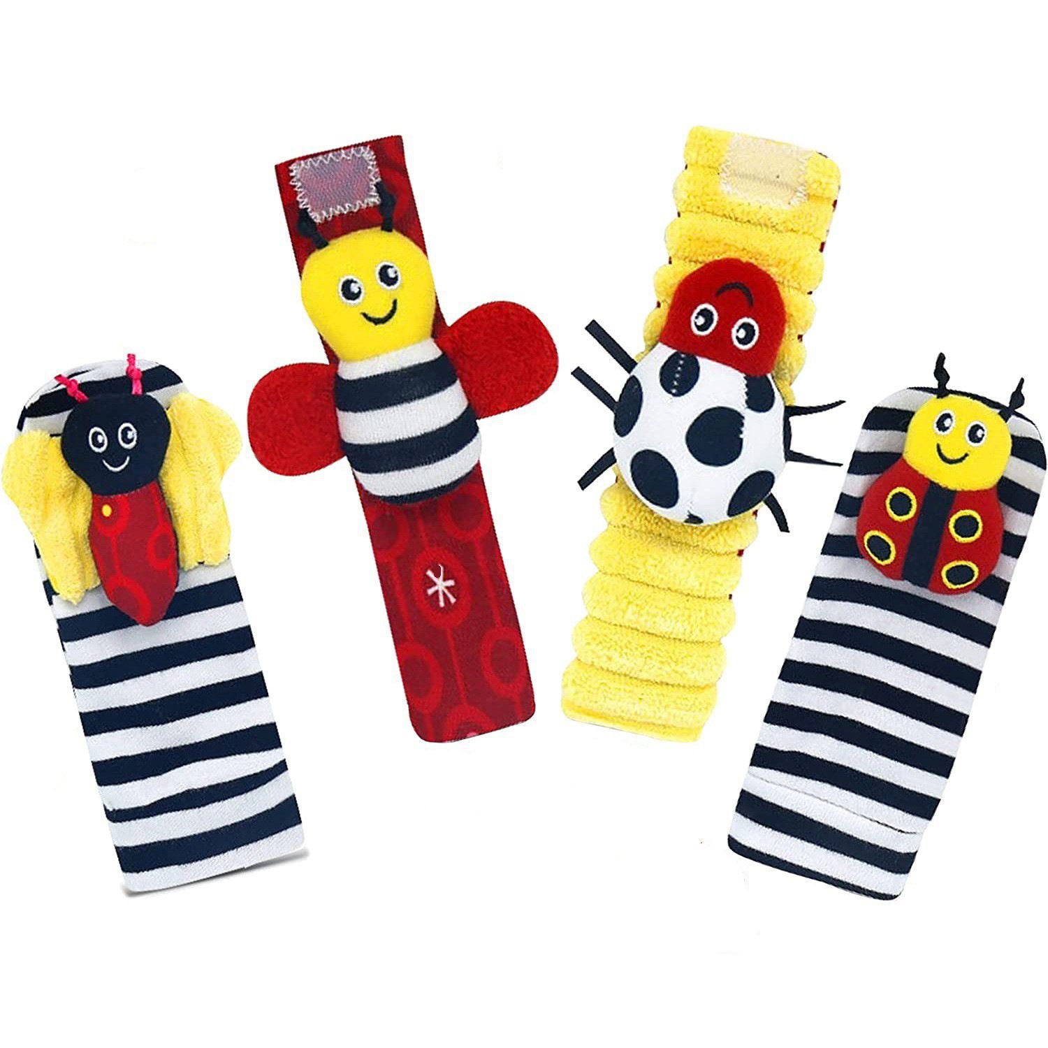 Cross-border baby rattle socks baby wrist Finder sensory toys wrist rattle foot finding toys