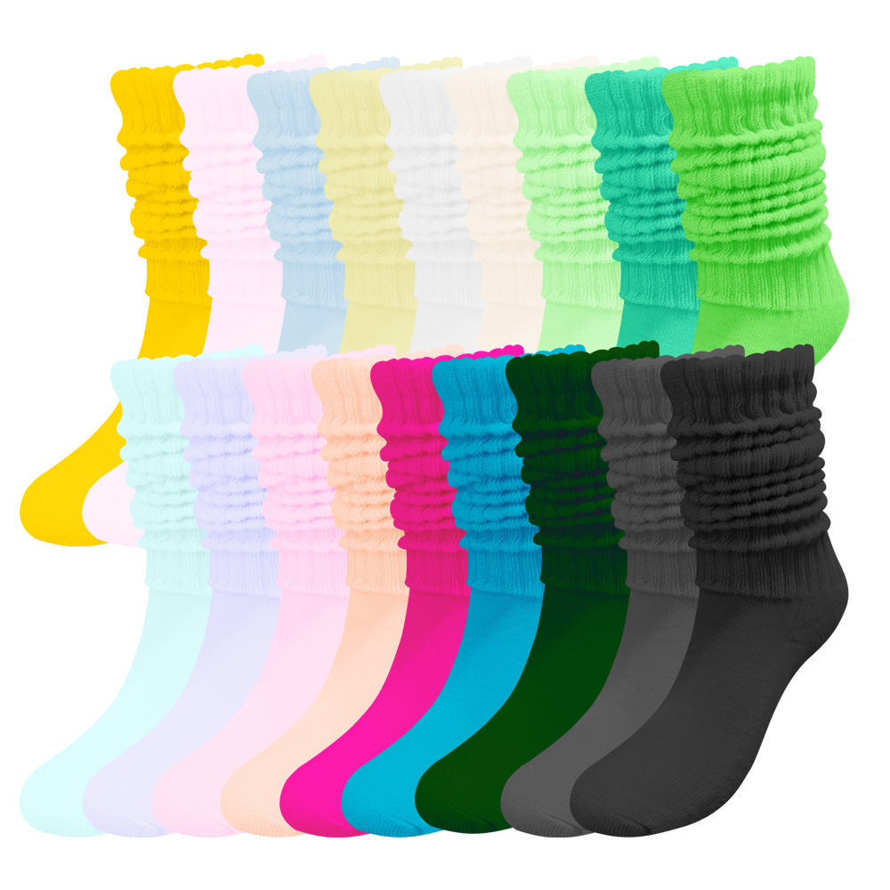 跨境外貿長筒愛爾蘭氣泡襪加厚毛巾底堆堆襪slouch socks保暖襪子