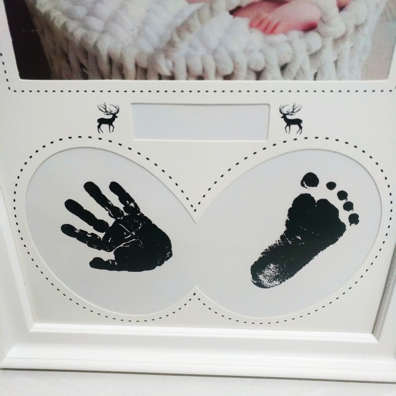 Factory Direct supply baby footprints photo frame newborn growth record souvenir creative photo frame cross-border wholesale