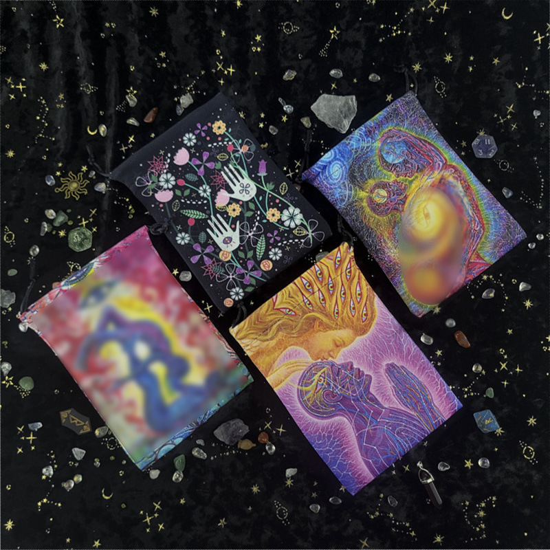 2023 New Composite Fleece Bag Bundle Pocket Christmas Halloween Gift Crystal Small Object Storage Gift Bag