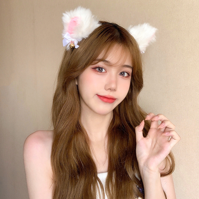 Cute Plush Cat Ear Hairband Autumn and Winter New Cat Rabbit Ear Fox Beast Ear Sexy Anchor Bell Headwear