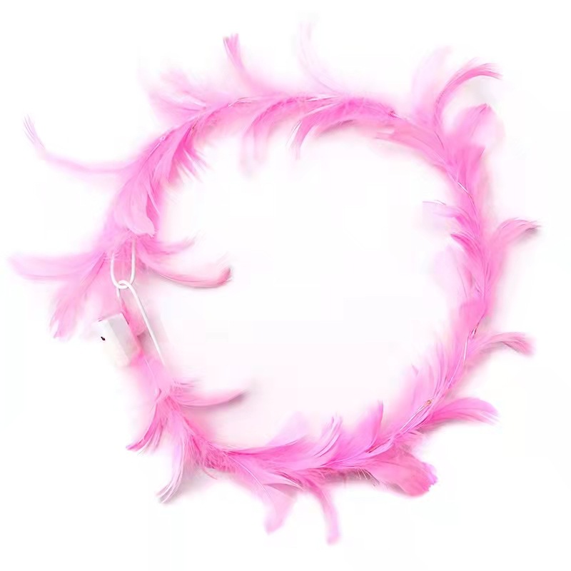 New fairy luminous feather headband toy angel goose feather Garland headdress headband toy stall toy