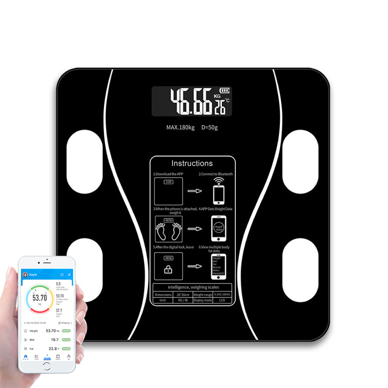 Can be connected to the mobile phone Bluetooth scale APP smart Bluetooth body fat scale electronic body fat scale human health scale