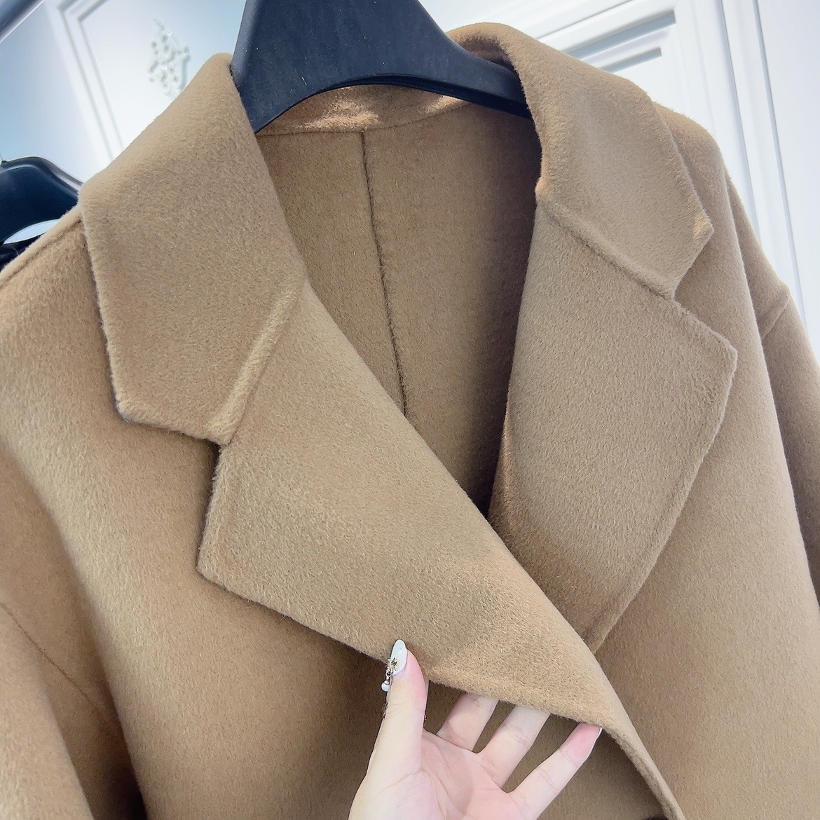 Cappotto magazzino trasparente Dongdaemun cappotto di lana double face di alta qualità da donna cappotto di lana di media lunghezza largo in stile coreano alla moda_voghion.com